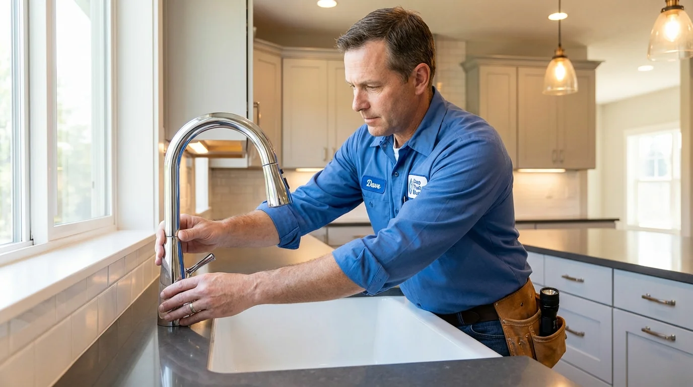 Kitchen faucet installation by Johns Plumbing LLC in New Paris